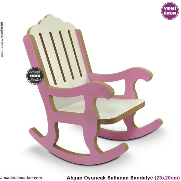 Ahşap Oyuncak Sallanan Sandalye (23x20cm) OÇG50 Ahşap