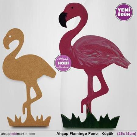 Flamingo Ahşap Pano Küçük (25X13cm) OD25