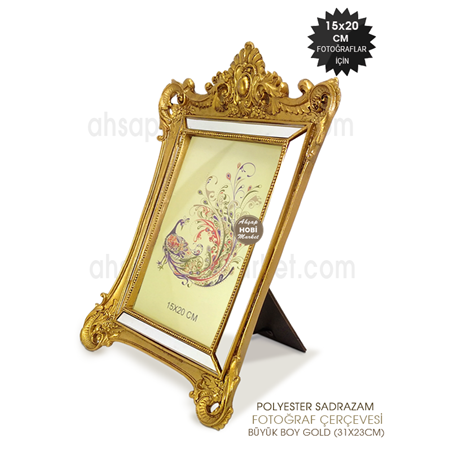 Sadrazam Fotoğraf Çerçevesi Gold (31x23cm) Büyük Boy