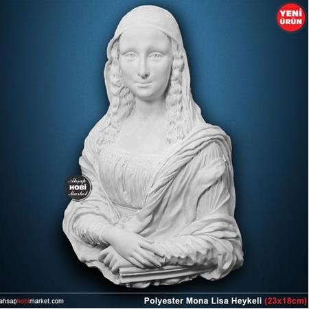 Polyester Mona Lisa Heykeli (23x18cm)