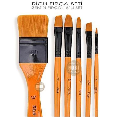 Rich 8000 Serisi Profesyonel Fırça Seti - 6 Parça