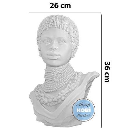 Polyester Afrikalı Kadın Heykeli (36x26cm)