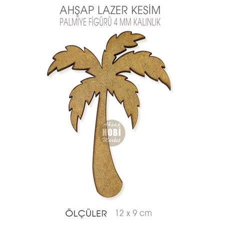 Lazer Kesim Büyük Palmiye - 4mm - (12x9 cm)