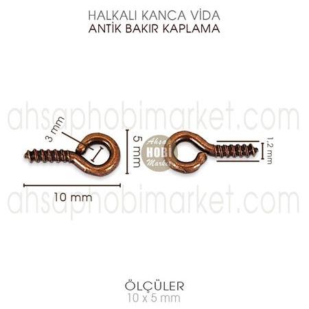 Minik Kanca Vida (10x5mm) 50 Adet Takı Epoksi Tasarımı