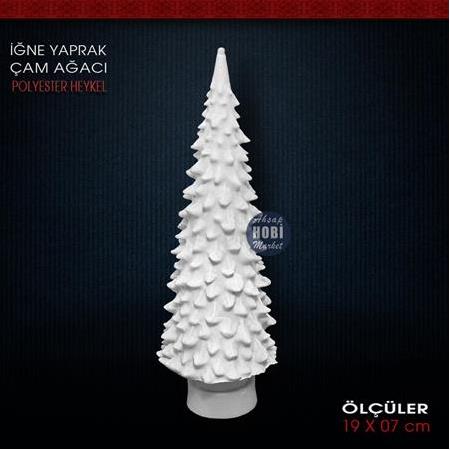 İğne Yapraklı Çam Ağacı Biblo (19x7 cm) Ham Polyester
