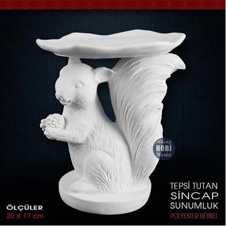 Tepsi Tutan Sincap Sunumluk (20x17 cm) Ham Polyester