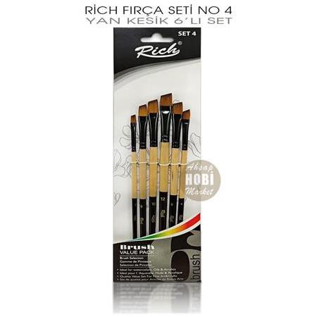 Rich Yan Kesik Fırça Seti - 6 Parça
