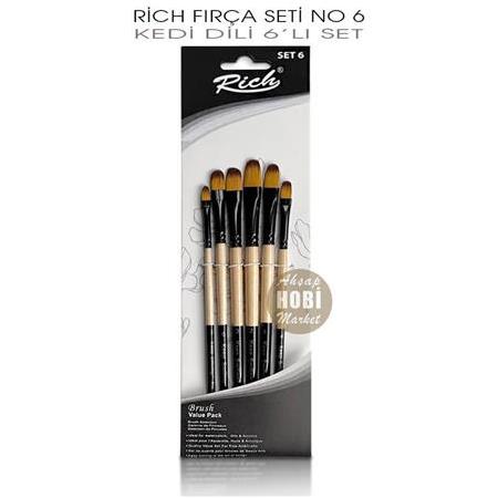 Rich Kedi Dili Fırça Seti 6 - 6 Parça