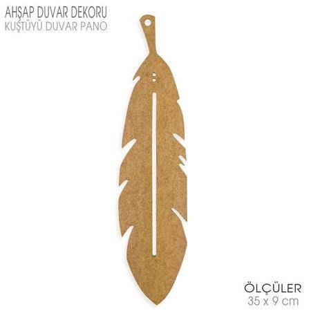 Ahşap Kuştüyü Figürlü Duvar Pano (35x9 cm) Büyük Boy