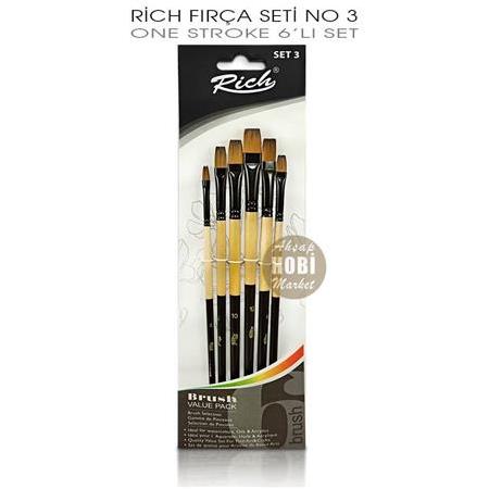 Rich One Stroke Fırça Seti - 6 Parça