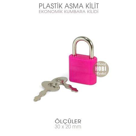 Plastik Ekonomik Asma Kilit Küçük (30x20mm) Çocuk Kumbara Kilidi