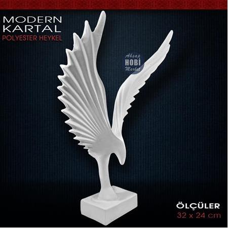 Polyester Dekoratif Modern Kartal Heykeli (32x24cm) Anka Kuşu