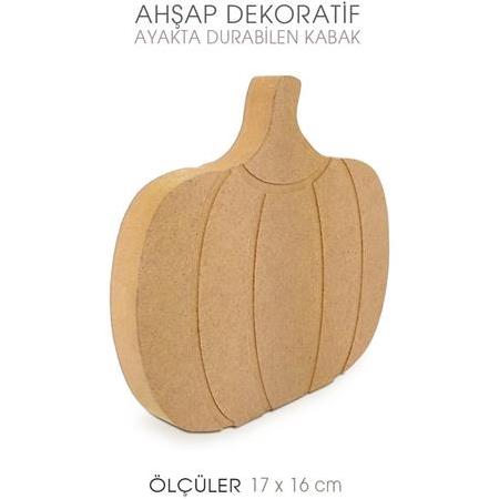 Ahşap Bal Kabağı Figürü Ayakta Durabilen (17x16 cm)
