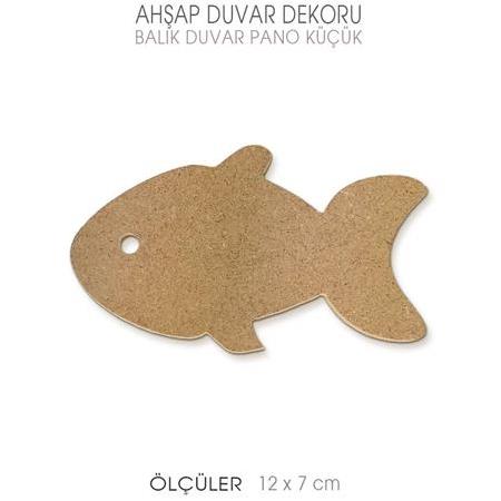 Ahşap Balık Figürlü Boyanabilir Obje (12x7 cm)