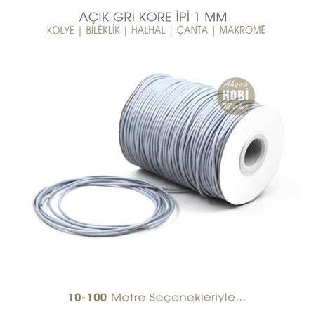 Açık Gri Kore İpi 1 mm
