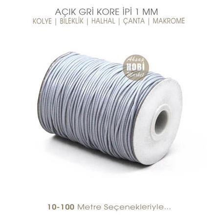 Açık Gri Kore İpi 1 mm