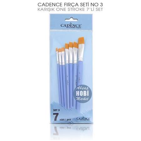 Cadence One Stroke Düz Kesik Fırça Seti (7 Parça)