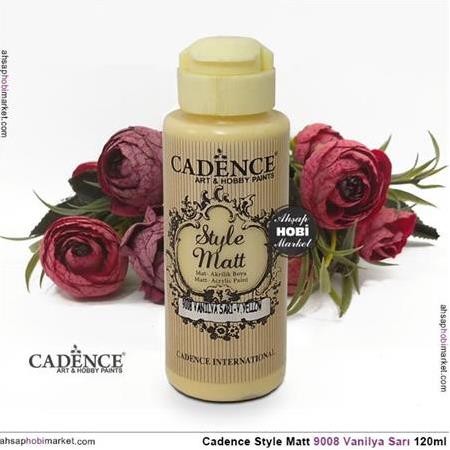 Cadence Style Matt s9008 Vanilya Sarı Akrilik Boya 120ml