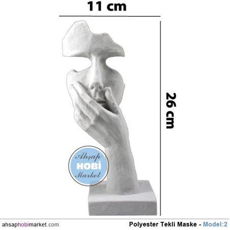 Polyester Tekli Maskeli Adam Heykeli Model:2 (26x11cm)