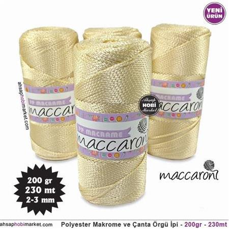 Polyester Makrome ve Çanta Örgü İpi - Açık Balköpüğü - 200gr - 230mt