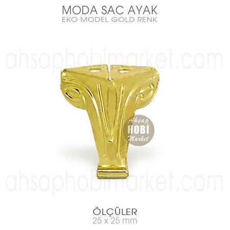 Moda Sac Kutu Sandık Ayağı Ekonomik (25x25mm) Gold