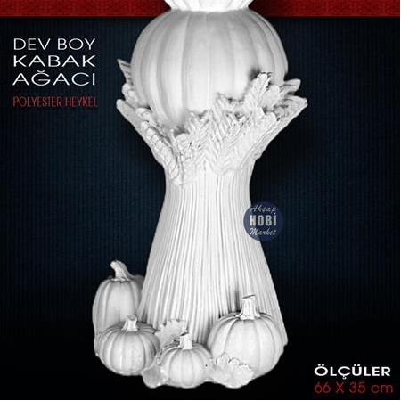 Kabak Ağacı Heykeli Dev Boy (66x35 cm) Ham Polyester