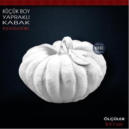 Yapraklı Kabak Biblo Küçük Boy (8x7 cm) Ham Polyester