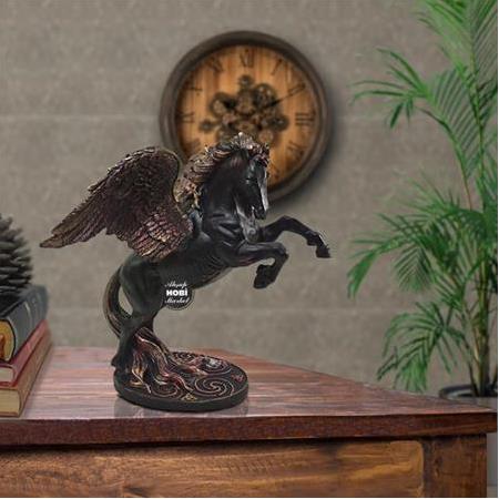Dekoratif Pegasus Atı Biblo Heykeli (24x22cm)