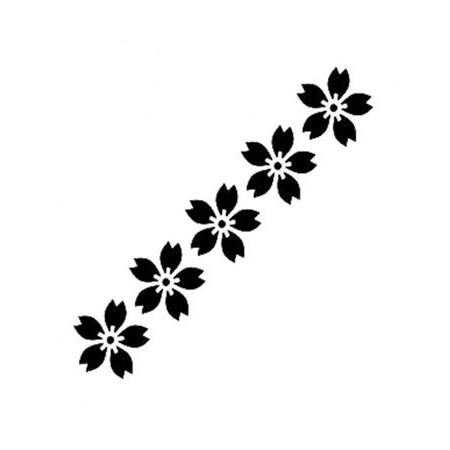 Çiçek Şeridi Motifi Desenli Stencil Şablon 6x22cm - K60