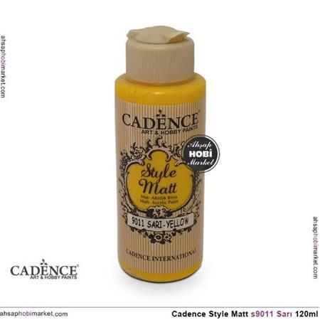 Cadence Style Matt s9011 Sarı Renkli Akrilik Boya 120ml