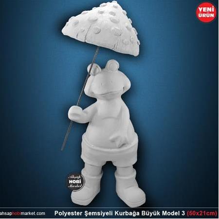 Polyester Şemsiyeli Kurbağa Model 3 Büyük Boy (50x21cm)