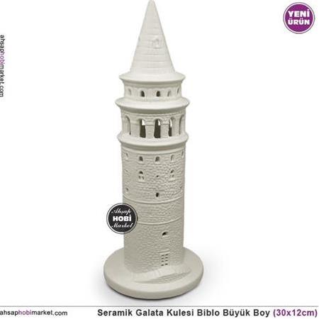 Seramik Galata Kulesi Biblo Büyük Boy (30x12cm)