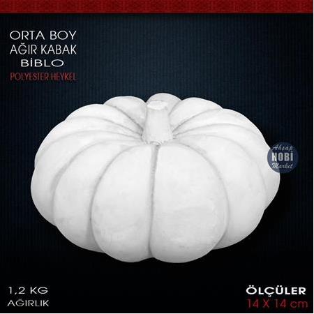 Ağır Kabak Biblo Orta Boy (14x14cm) Ham Polyester 1,2 kg