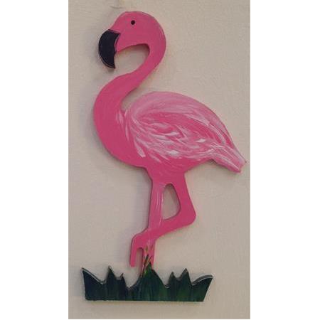 Flamingo Ahşap Pano Büyük (35X18cm) OD24