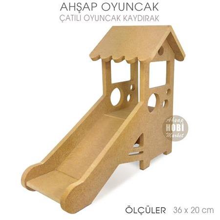 Ahşap Oyuncak Kaydırak (27x27 cm) Ham Boyanabilir