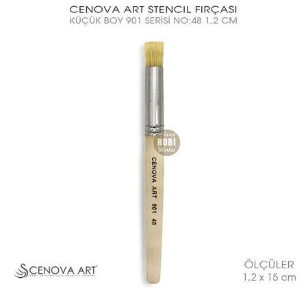Cenova Art Stencil Şablon Fırçası No:48 (1,2 x 15 cm)