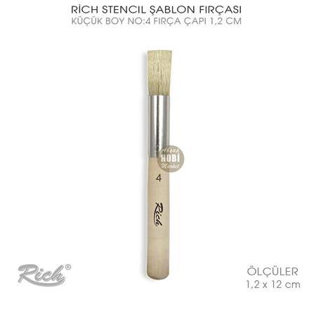 Rich Stencil Şablon Fırçası No:4 (1,2 x 12 cm)