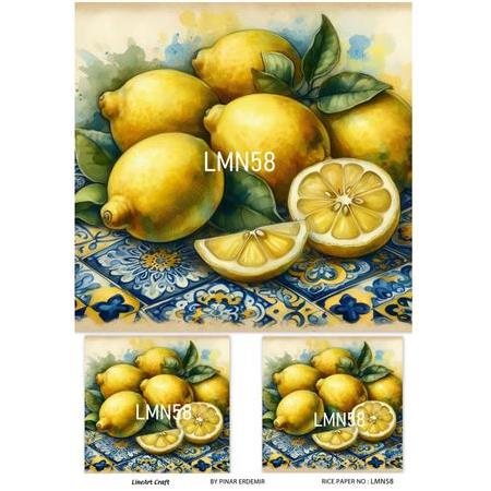 LineArt  Limon Desenli Pirinç Dekopaj - Model : LMN058
