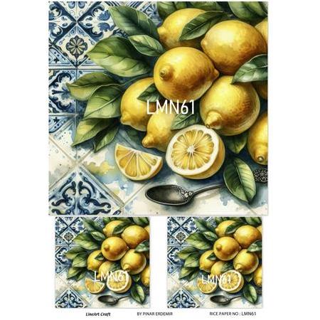 LineArt  Limon Desenli Pirinç Dekopaj - Model : LMN061
