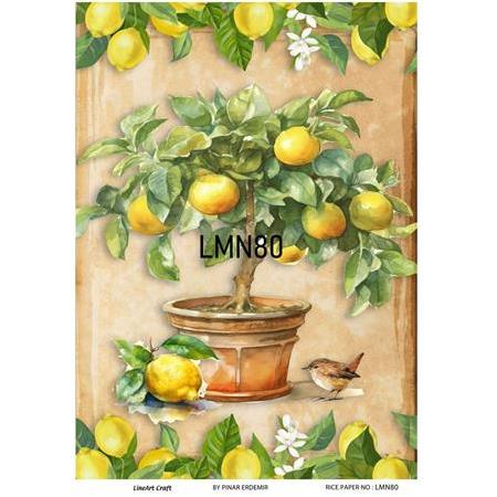 LineArt  Limon Desenli Pirinç Dekopaj - Model : LMN080