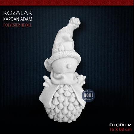 Kozalak Kardan Adam Biblo (16x8 cm) Ham Polyester