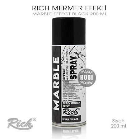 Rich Sprey Mermer Efekti - Marble Effect - Siyah - 200ml