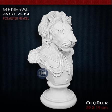 Aslan General Biblo Heykel (29x19 cm) Ham Polyester