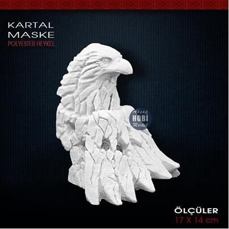 Kartal Maske Biblo Heykeli (17x14 cm) Ham Polyester