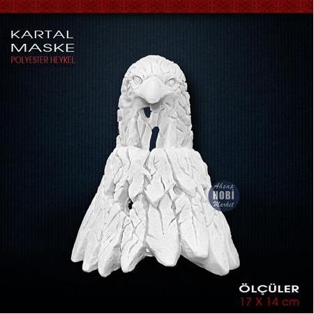 Kartal Maske Biblo Heykeli (17x14 cm) Ham Polyester