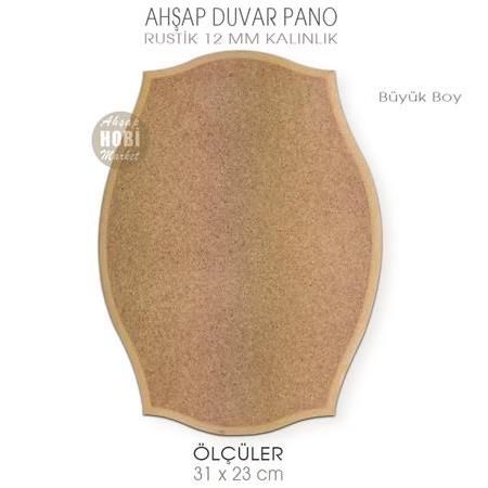 Ahşap Rustik Country Kalın Duvar Pano (31x23 cm) Büyük Boy