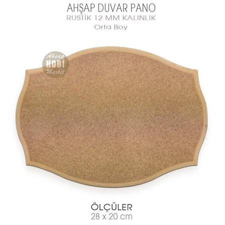 Ahşap Rustik Country Kalın Duvar Pano (28x20 cm) Orta Boy