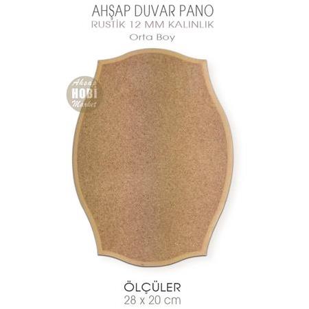 Ahşap Rustik Country Kalın Duvar Pano (28x20 cm) Orta Boy