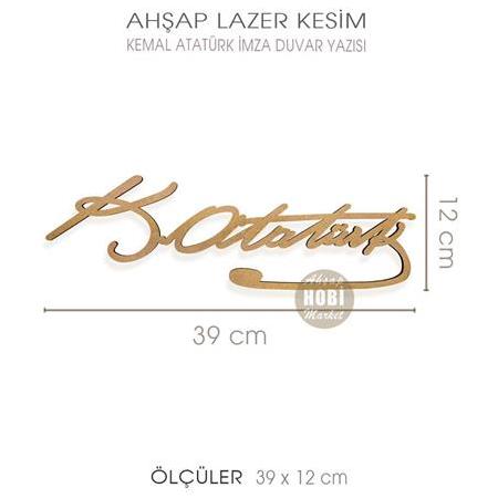 Kemal Atatürk İmzası Duvar Yazısı (39x12 cm) 4 mm