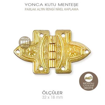 Yonca Menteşe Altın Sarı Küçük (32x18 mm) Montaj Çivileri Hediye